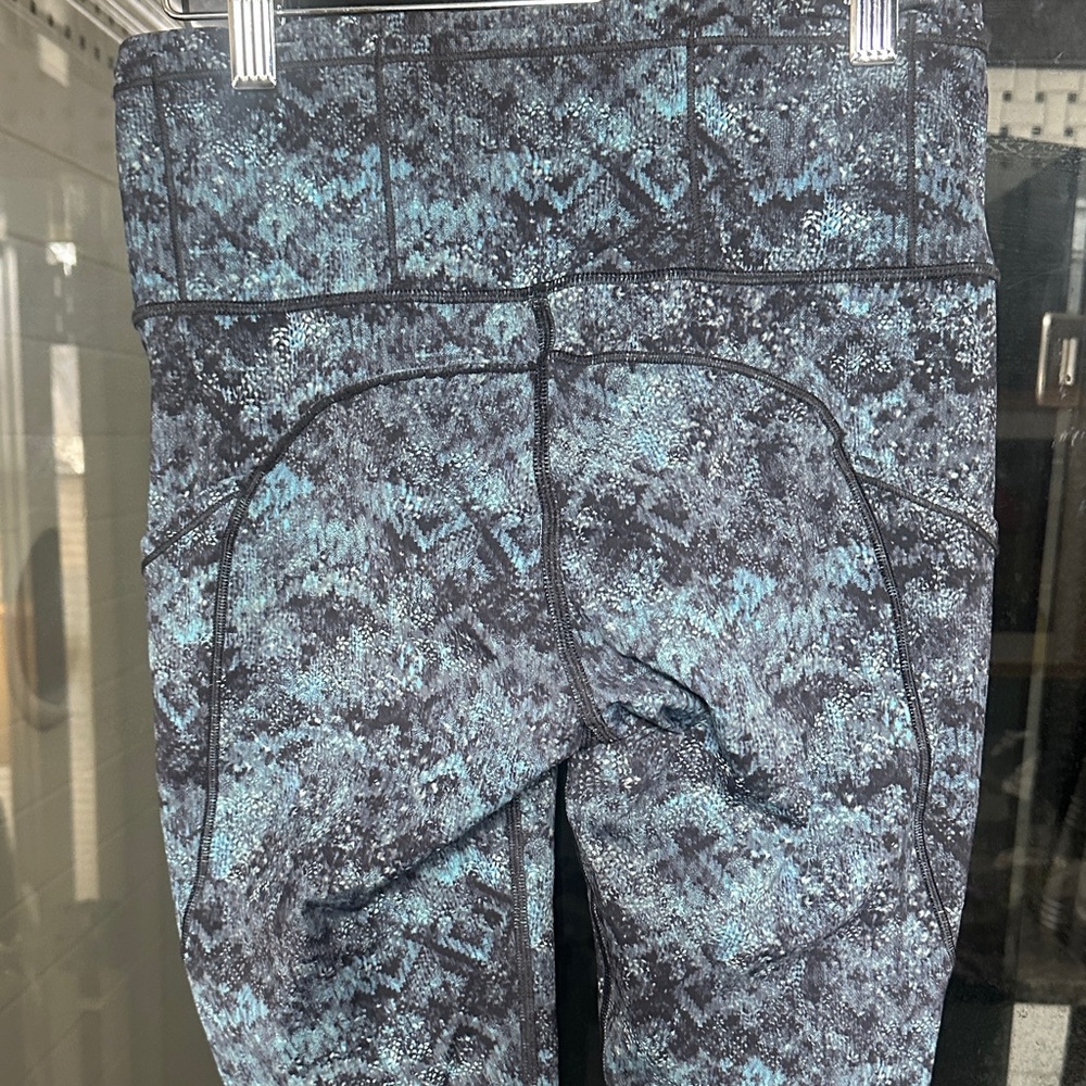lululemon athletica Blue Patterned Leggings